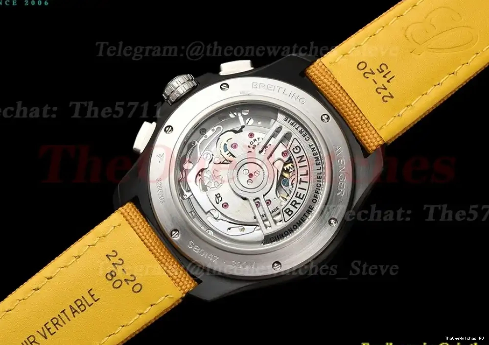 44mm Cal.01 BLSF NY B01 Dial DLC Mission Yellow Chrono Avenger Night 0518